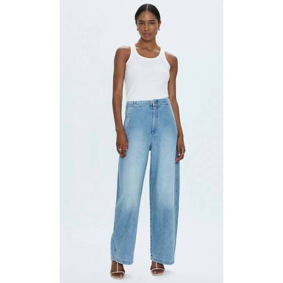PISTOLA Denim - NEW PISTOLA lottie high rise relaxed bowed leg jean in qualifier